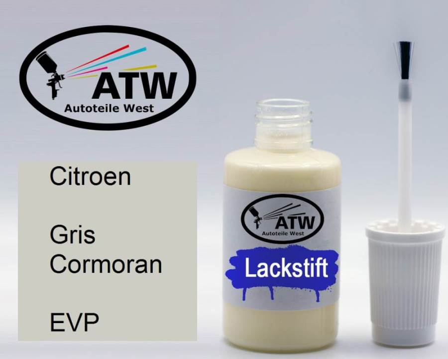 Citroen, Gris Cormoran, EVP: 20ml Lackstift, von ATW Autoteile West.